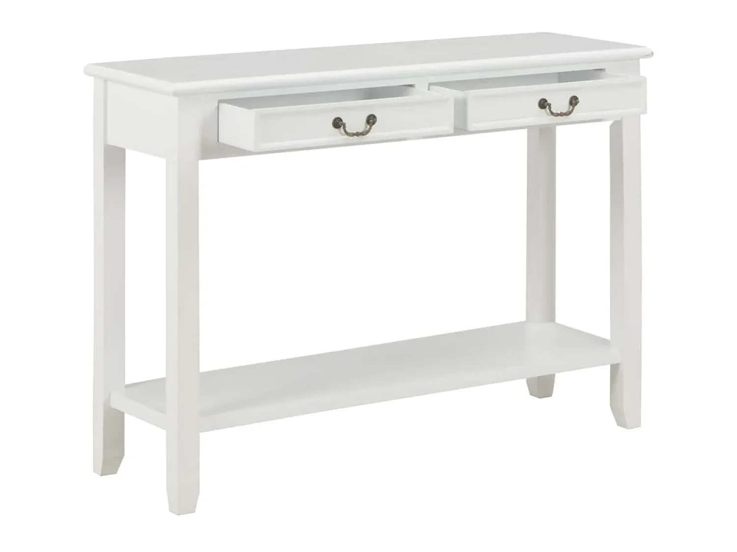 Consola* Mesa consola 110x35x80 cm madeira PT526075 Branco