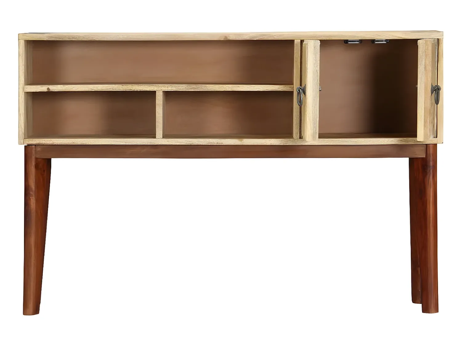 Mesa consola 115x30x76 cm madeira de mangueira áspera maciça PT199346^ Consola
