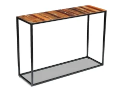 Consola| Mesa consola 110x35x76 cm madeira reciclada maciça PT912171 Multicor