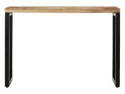 Consola* Mesa consola 110x35x76 cm madeira de mangueira áspera maciça PT429857 Castanho