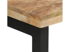 Consola* Mesa consola 110x35x76 cm madeira de mangueira áspera maciça PT429857 Castanho