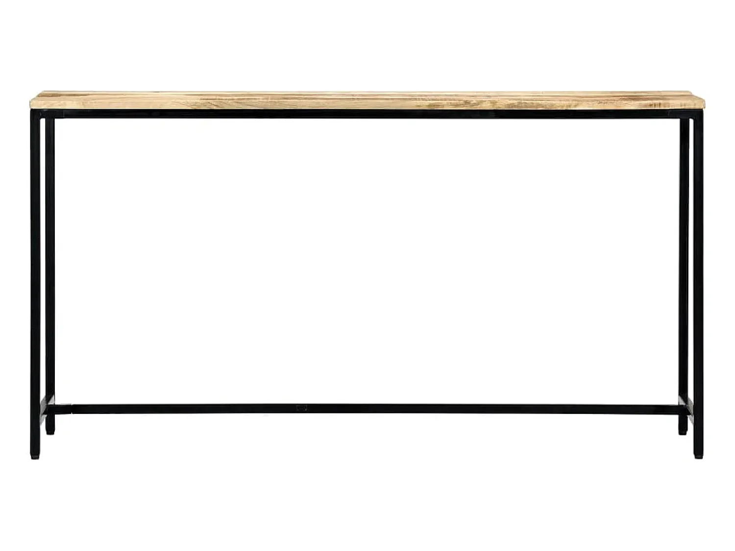 Consola|vidaxl Mesa consola 140x35x76 cm madeira de mangueira maciça áspera Natural claro