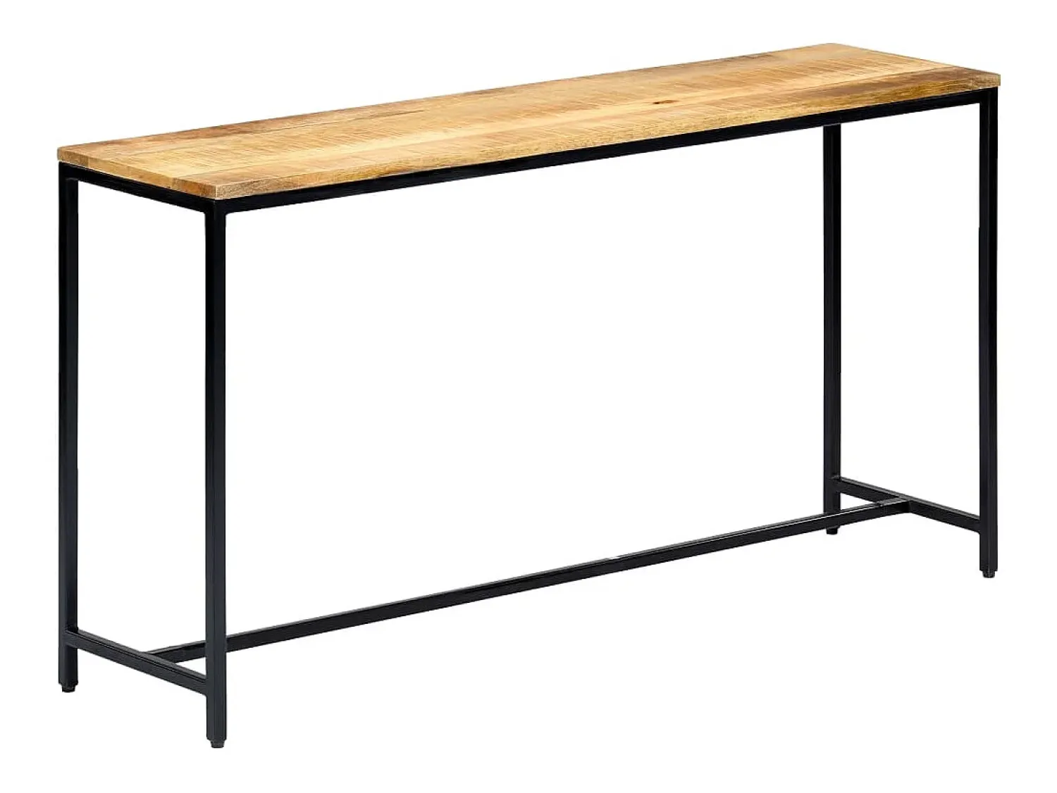 Consola|vidaxl Mesa consola 140x35x76 cm madeira de mangueira maciça áspera Natural claro