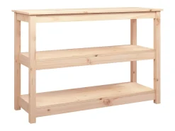 Consola* Mesa consola 110x40x74 cm madeira de pinho maciço PT316634 Castanho