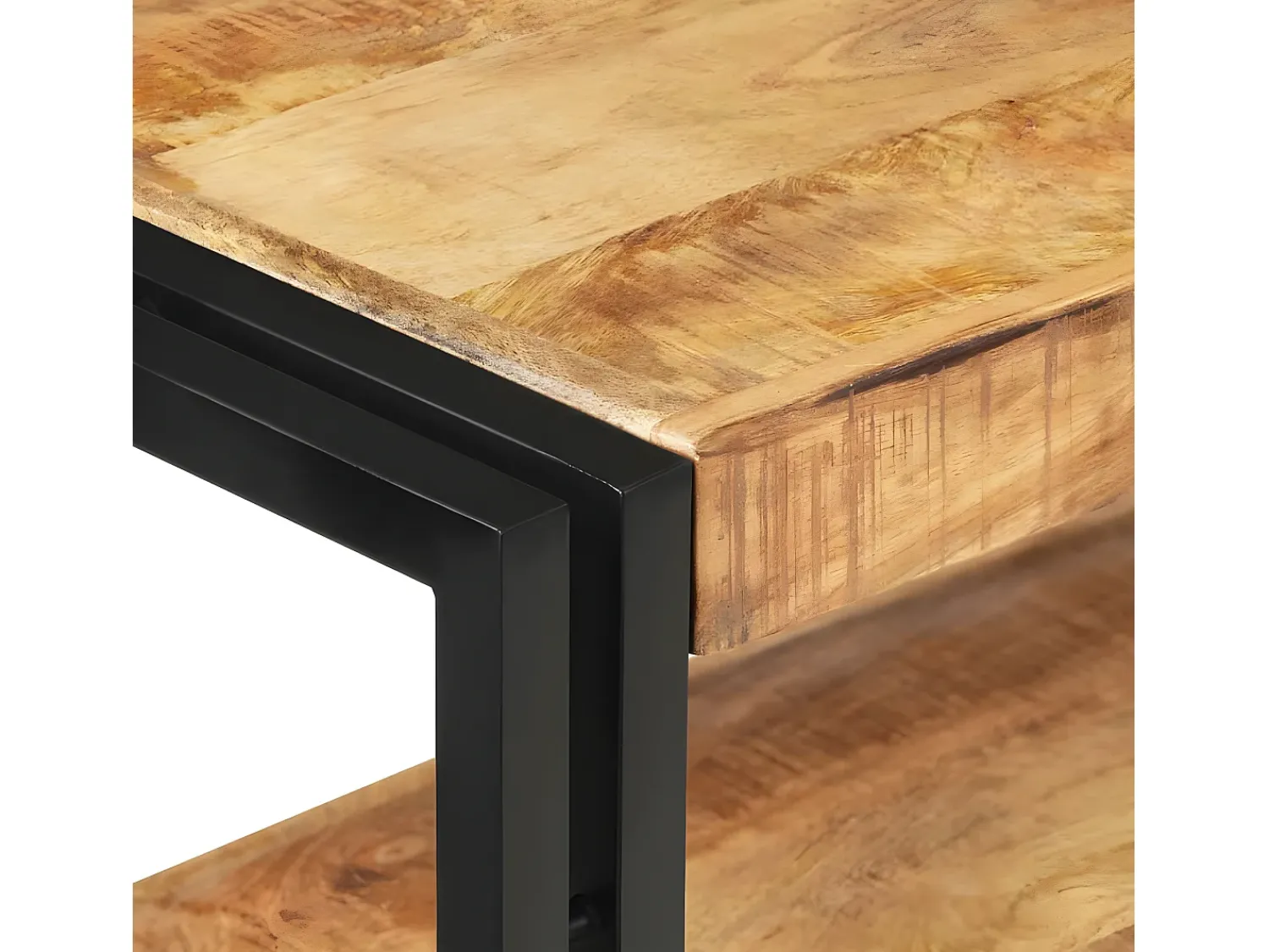 Consola* Mesa consola 90x30x75 cm madeira de mangueira áspera PT841034 Castanho