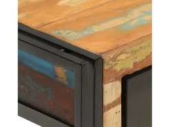 Sale Mesa consola 110x30x76 cm madeira recuperada maciça PT678579 Preto