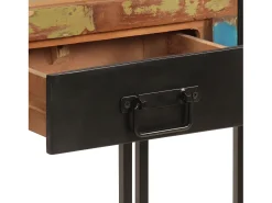 Sale Mesa consola 110x30x76 cm madeira recuperada maciça PT678579 Preto