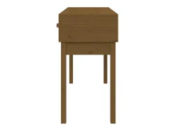 Consola*vidaxl Mesa consola 114x40x75 cm madeira de pinho maciça castanho mel Natural claro