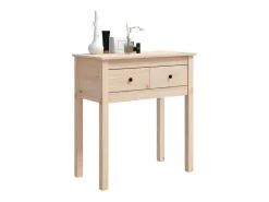 Consola|vidaxl Mesa consola 70x35x75 cm madeira de pinho maciço Natural claro