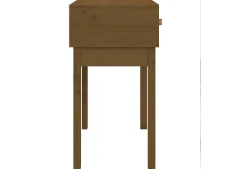vidaxl Mesa consola 76,5x40x75 cm madeira de pinho maciça castanho mel^ Consola