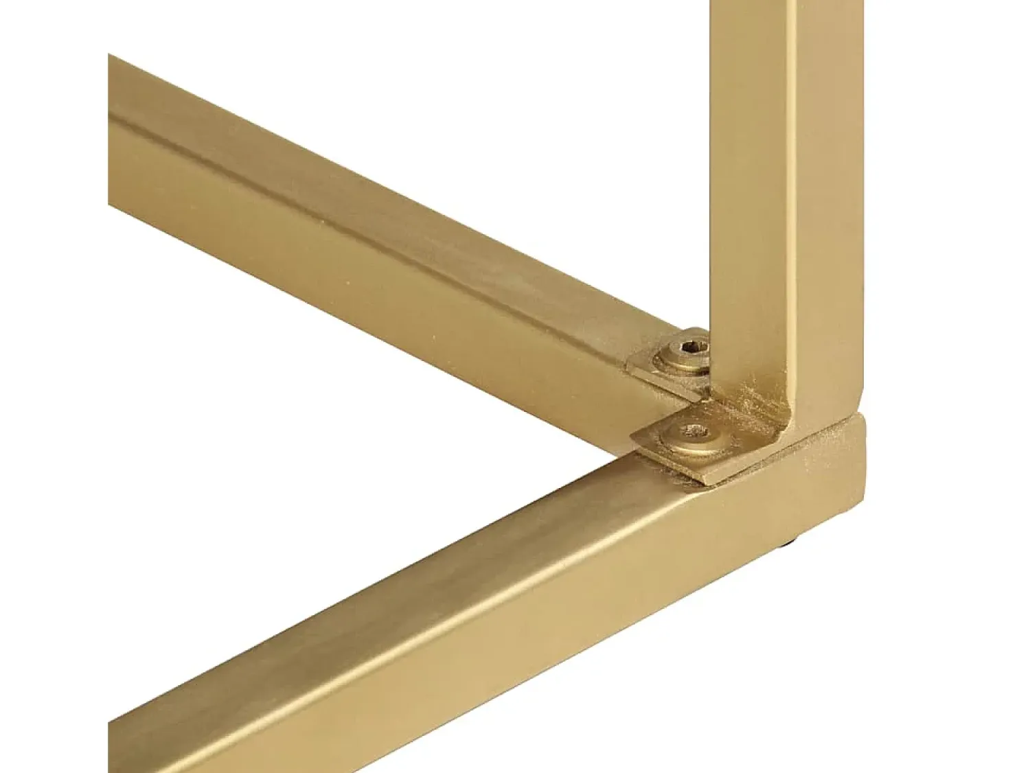 vidaxl Mesa consola 90x30x75 cm mangueira maciça e dourado^ Consola
