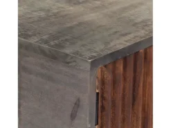 Consola* Mesa consola 120x35x75 cm mangueira áspera maciça PT880622 Cinzento