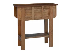 Consola|vidaxl Mesa consola 80x35x80 cm mistura de madeiras recicladas Natural claro