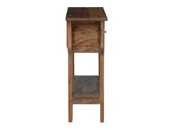 Consola|vidaxl Mesa consola 80x35x80 cm mistura de madeiras recicladas Natural claro