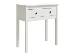 Best Mesa consola 70x35x75 cm pinho maciço PT463582 Branco