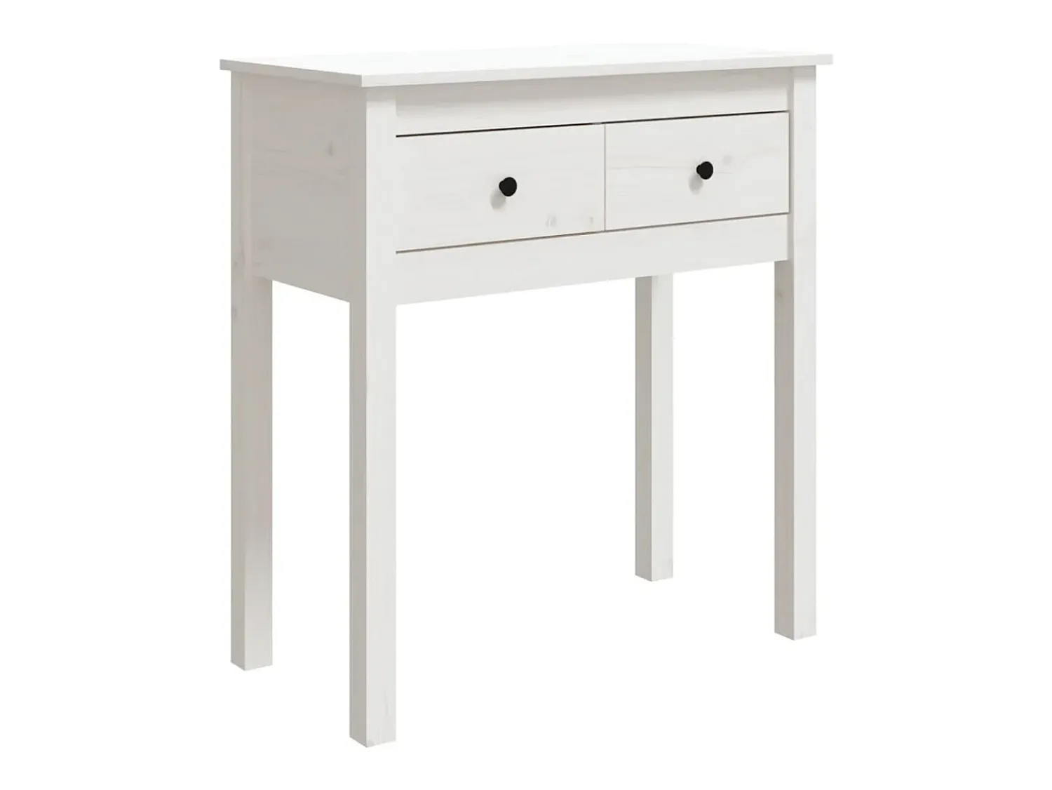 Discount vidaxl Mesa consola 70x35x75 cm pinho maciço Branco