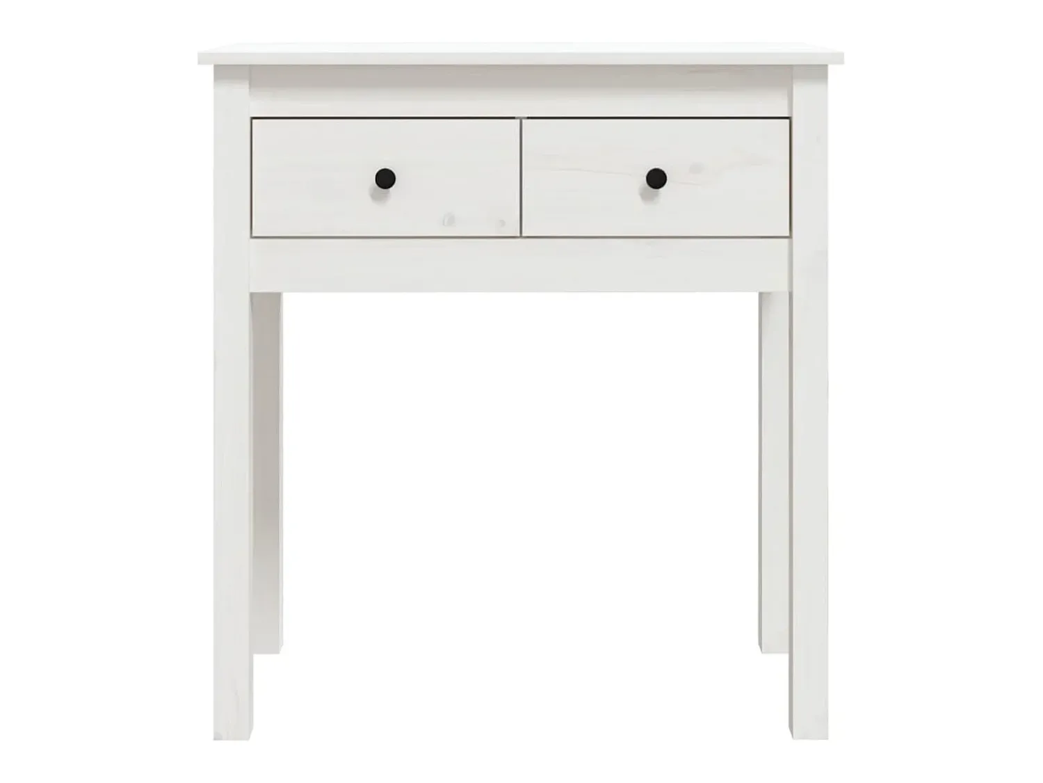 Discount vidaxl Mesa consola 70x35x75 cm pinho maciço Branco