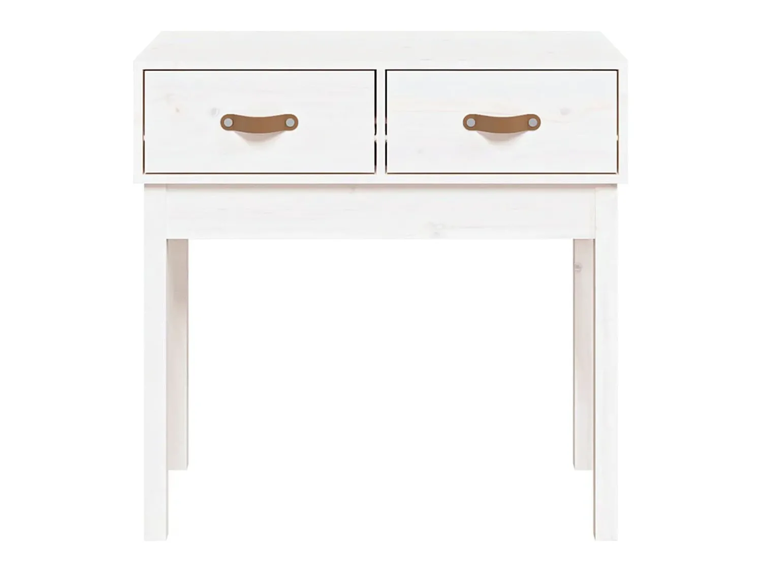 Discount Mesa consola 76,5x40x75 cm pinho maciço PT147016 Branco