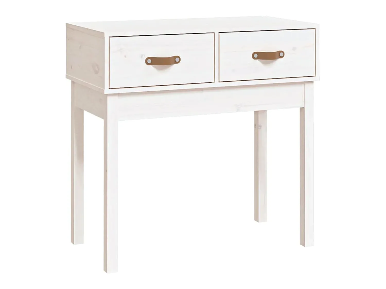 Discount Mesa consola 76,5x40x75 cm pinho maciço PT147016 Branco