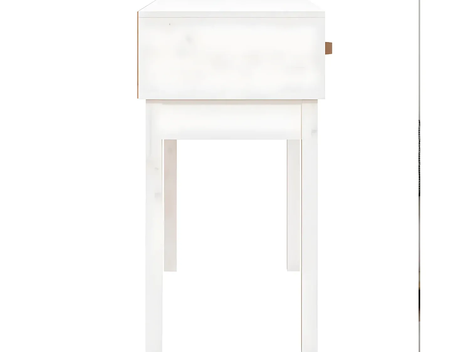 Discount Mesa consola 76,5x40x75 cm pinho maciço PT147016 Branco