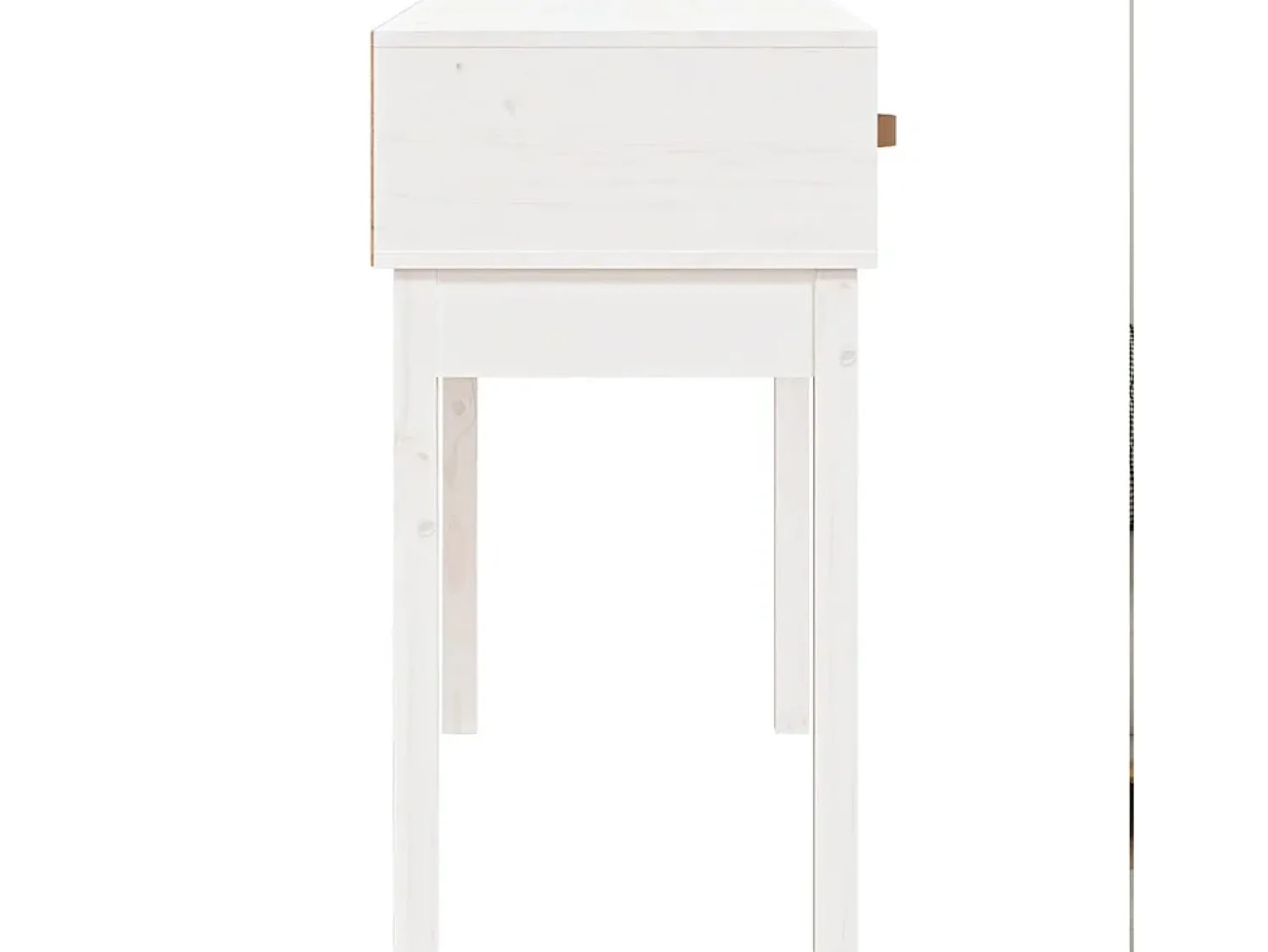 Consola|vidaxl Mesa consola 76,5x40x75 cm pinho maciço Branco