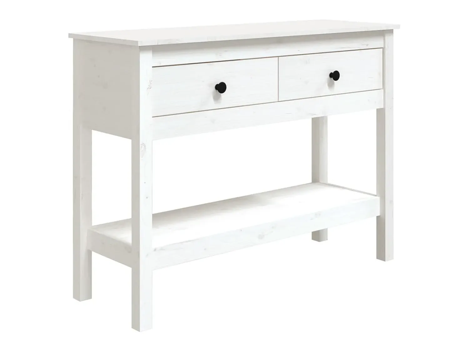 Discount Mesa consola 100x35x75 cm pinho maciço PT542748 Branco