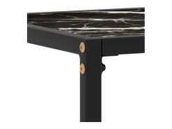 Outlet Mesa consola 80x35x75 cm vidro temperado PT287787 Preto