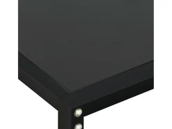 Consola|vidaxl Mesa consola 200x35x75,5 cm vidro temperado Preto