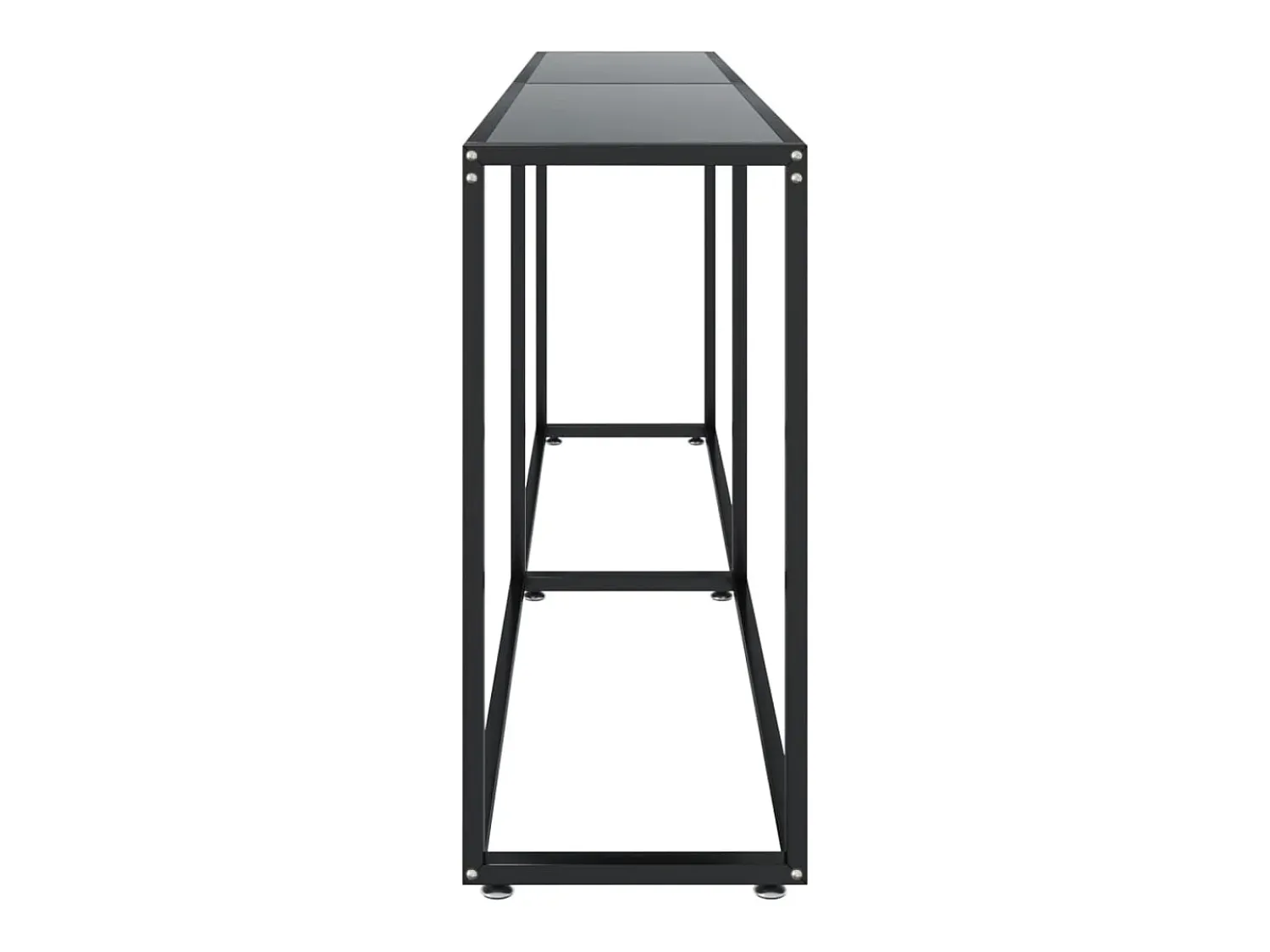 Consola|vidaxl Mesa consola 200x35x75,5 cm vidro temperado Preto