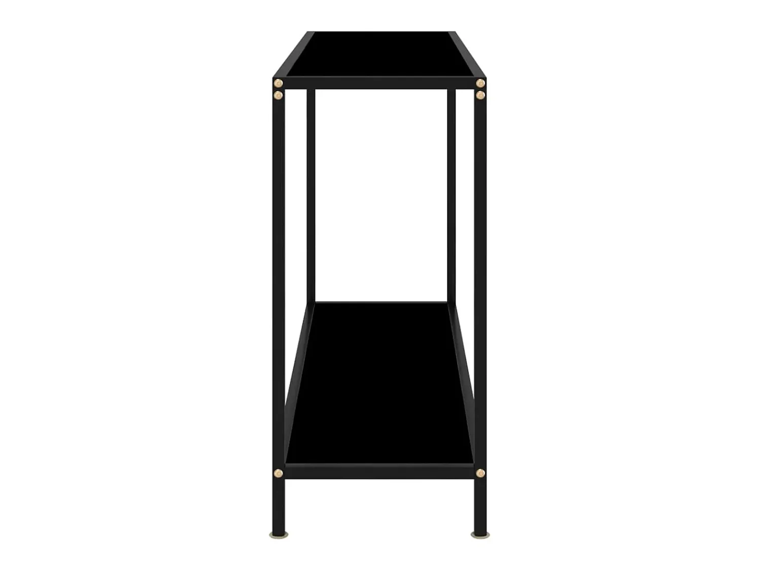 Consola* Mesa consola 120x35x75 cm vidro temperado PT940193 Preto