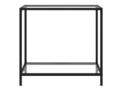 Consola|vidaxl Mesa consola 80x35x75 cm vidro temperado Transparente