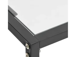 Discount vidaxl Mesa consola 140x35x75,5 cm vidro temperado Transparente