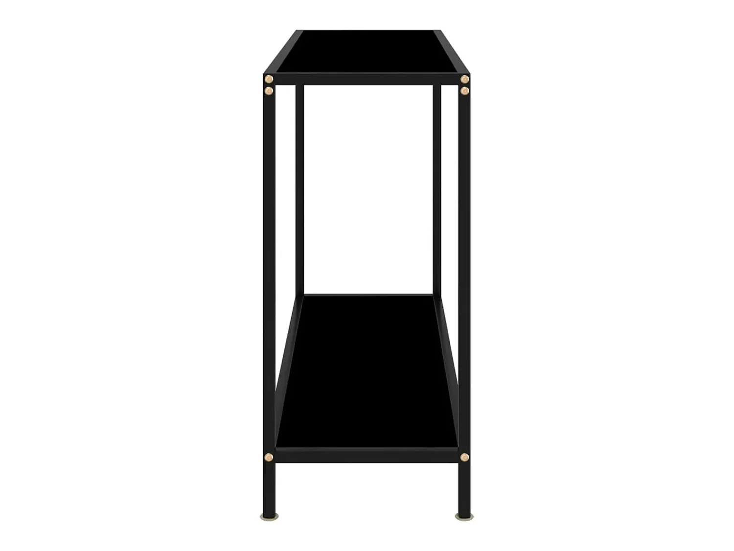 Consola| Mesa consola 100x35x75 cm vidro temperado PT712998 Preto
