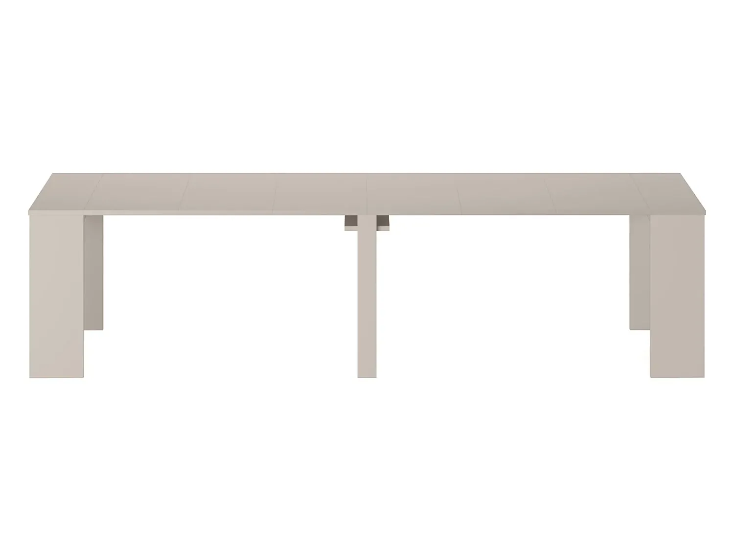 Vente-unique Mesa console extensível 12 lugares - 6 extensões - - ONEGA Bege