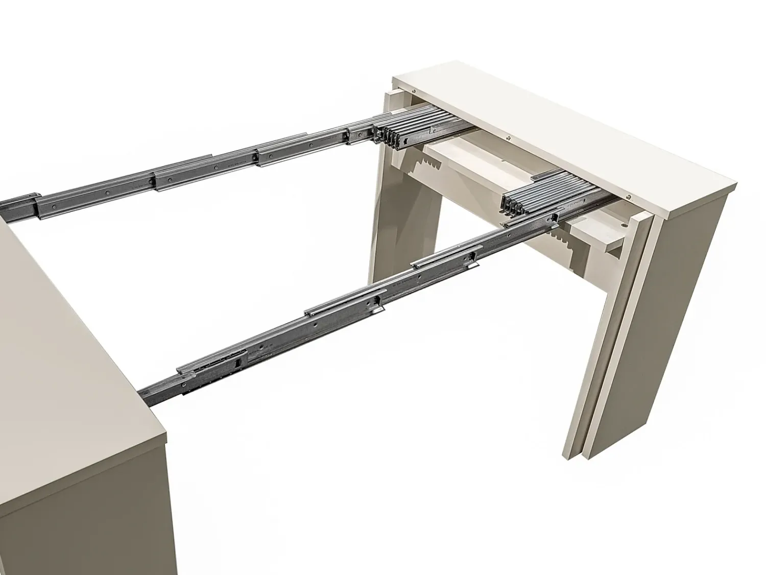 Vente-unique Mesa console extensível 12 lugares - 6 extensões - - ONEGA Bege
