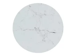 Mesa De Apoio|vidaxl Mesa de apoio 45 cm dourada e vidro temperado branco mármore Dourado