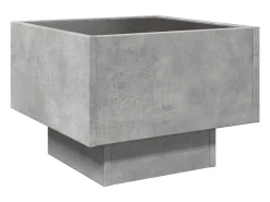 Mesa De Centro*vidaxl Mesa de apoio c/ LEDs 40x40x30 cm derivados de madeira Cinzento