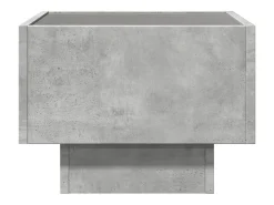 Mesa De Centro*vidaxl Mesa de apoio c/ LEDs 40x40x30 cm derivados de madeira Cinzento