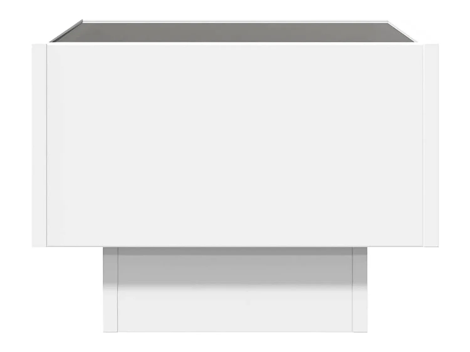Mesa De Centro*vidaxl Mesa de apoio c/ LEDs 40x40x30 cm derivados de madeira Branco
