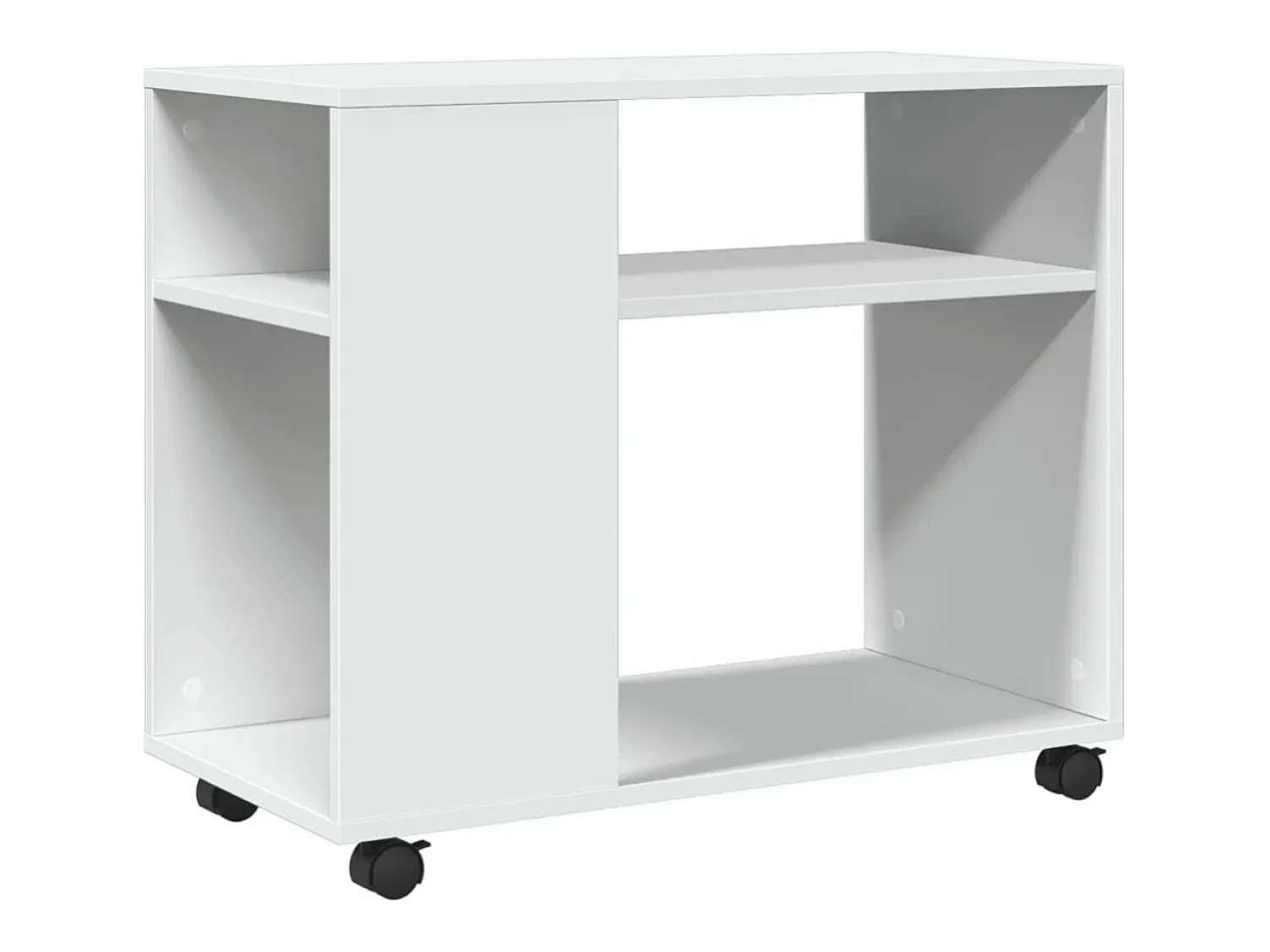 Mesa De Apoio*vidaxl Mesa de apoio c/ rodas 70x35x60 cm derivados de madeira Branco