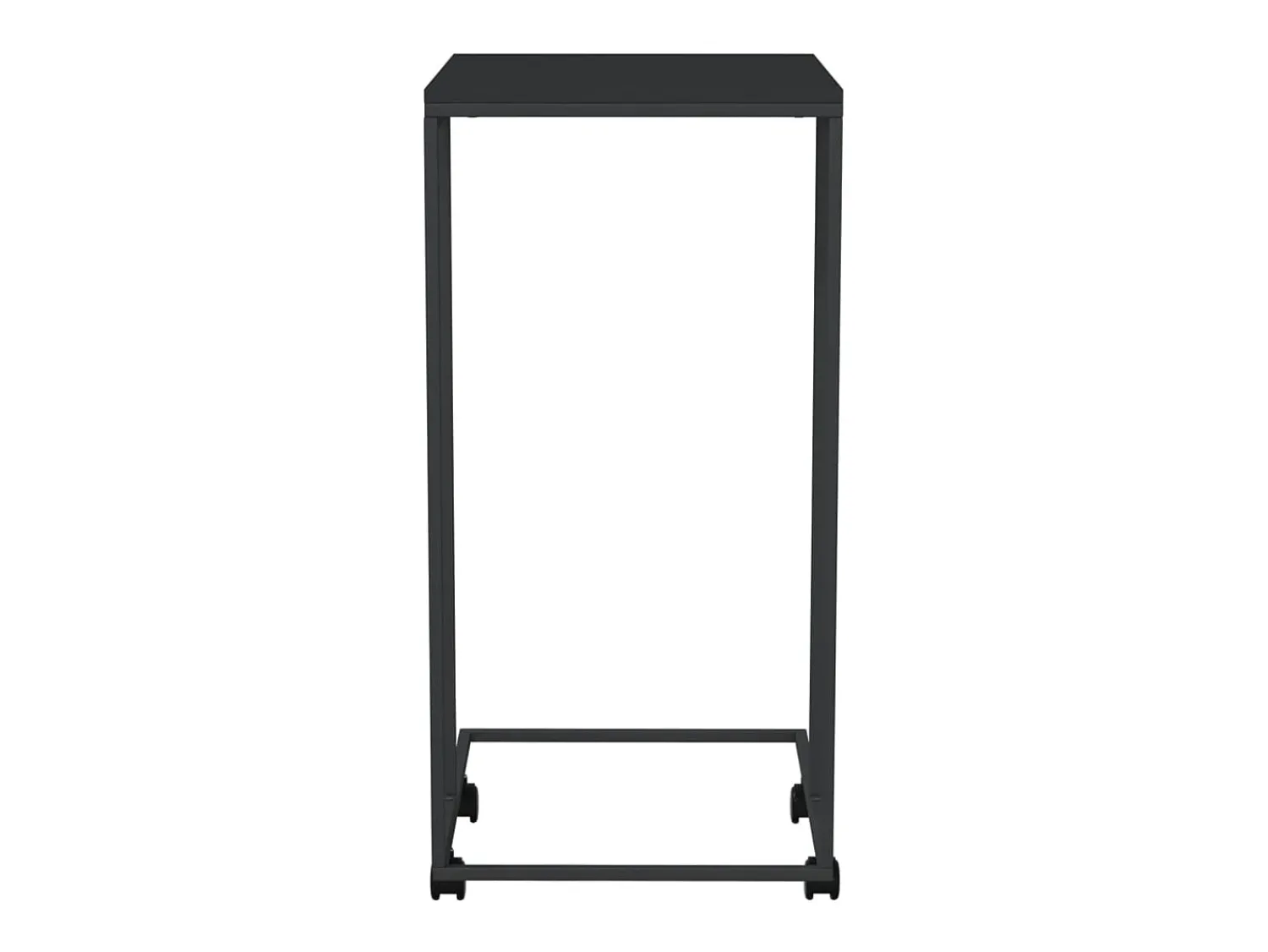 Mesa de apoio c/ rodas 40x30x63,5cm derivados de madeira preta PT394404^ Mesa De Apoio