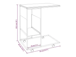 Online vidaxl Mesa de apoio c/ rodas 55x36x63,5cm derivados de madeira Branco