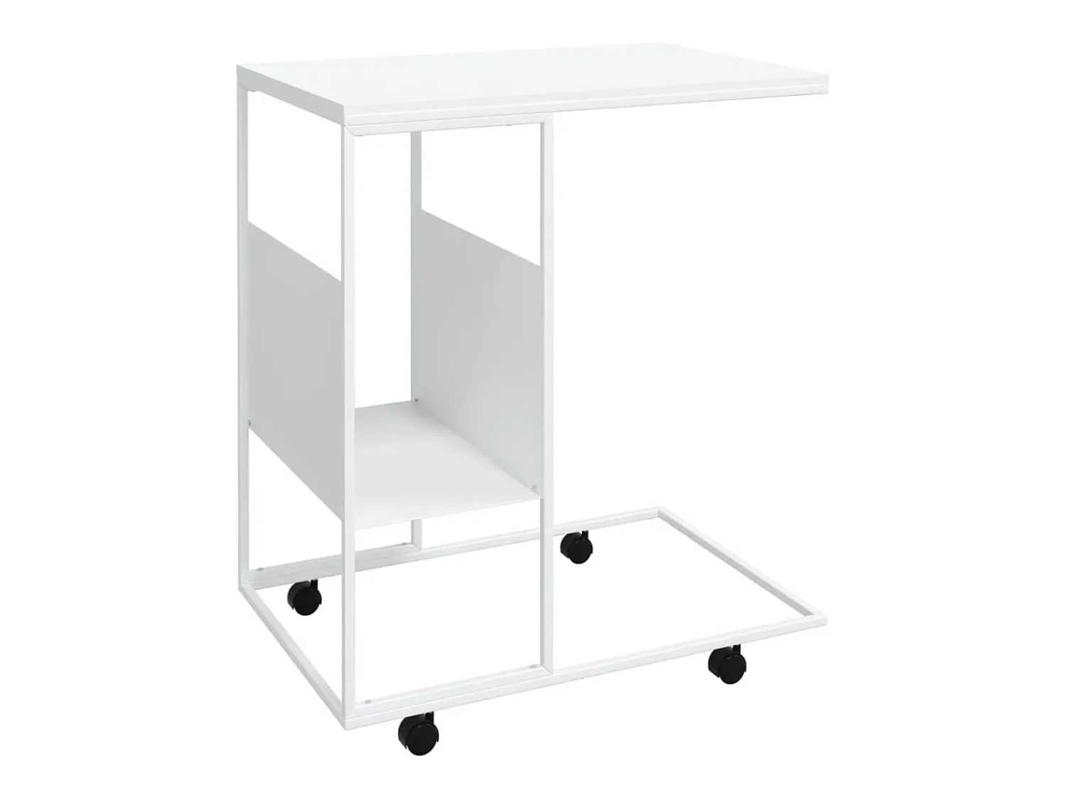 Mesa De Apoio|vidaxl Mesa de apoio c/ rodas 55x36x63,5cm derivados de madeira Branco