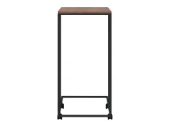 Mesa De Apoio*vidaxl Mesa de apoio c/ rodas 40x30x63,5cm derivados de madeira preta Preto