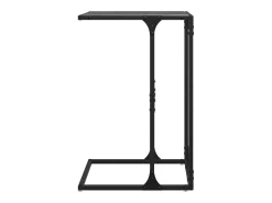Mesa De Apoio*vidaxl Mesa de apoio com vidro 40x30x61,5 cm aço Preto
