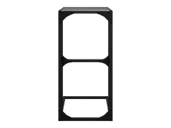 Outlet Mesa de apoio com vidro 40x30x61,5 cm aço PT263706 Preto