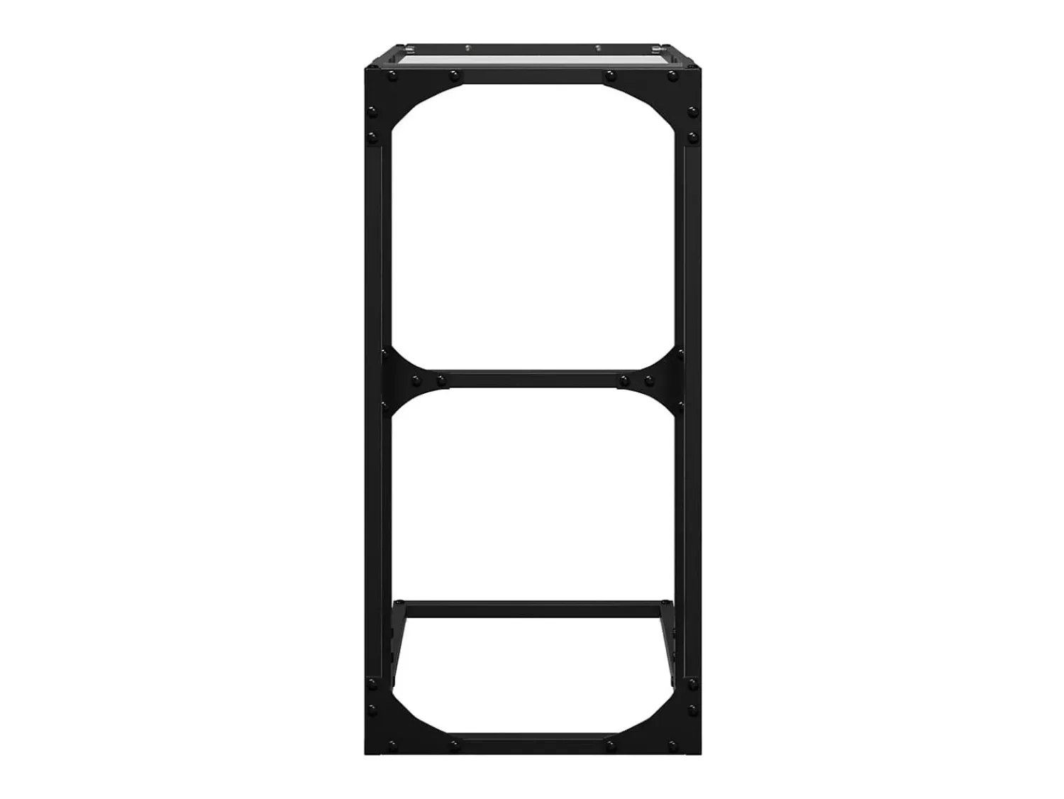 Mesa de apoio com vidro 40x30x61,5 cm aço PT699792^ Mesa De Apoio