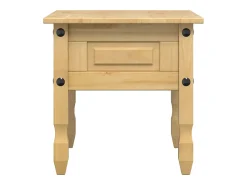 Outlet Mesa de apoio Corona 50x50x50 cm madeira de pinho maciça PT498756 Castanho