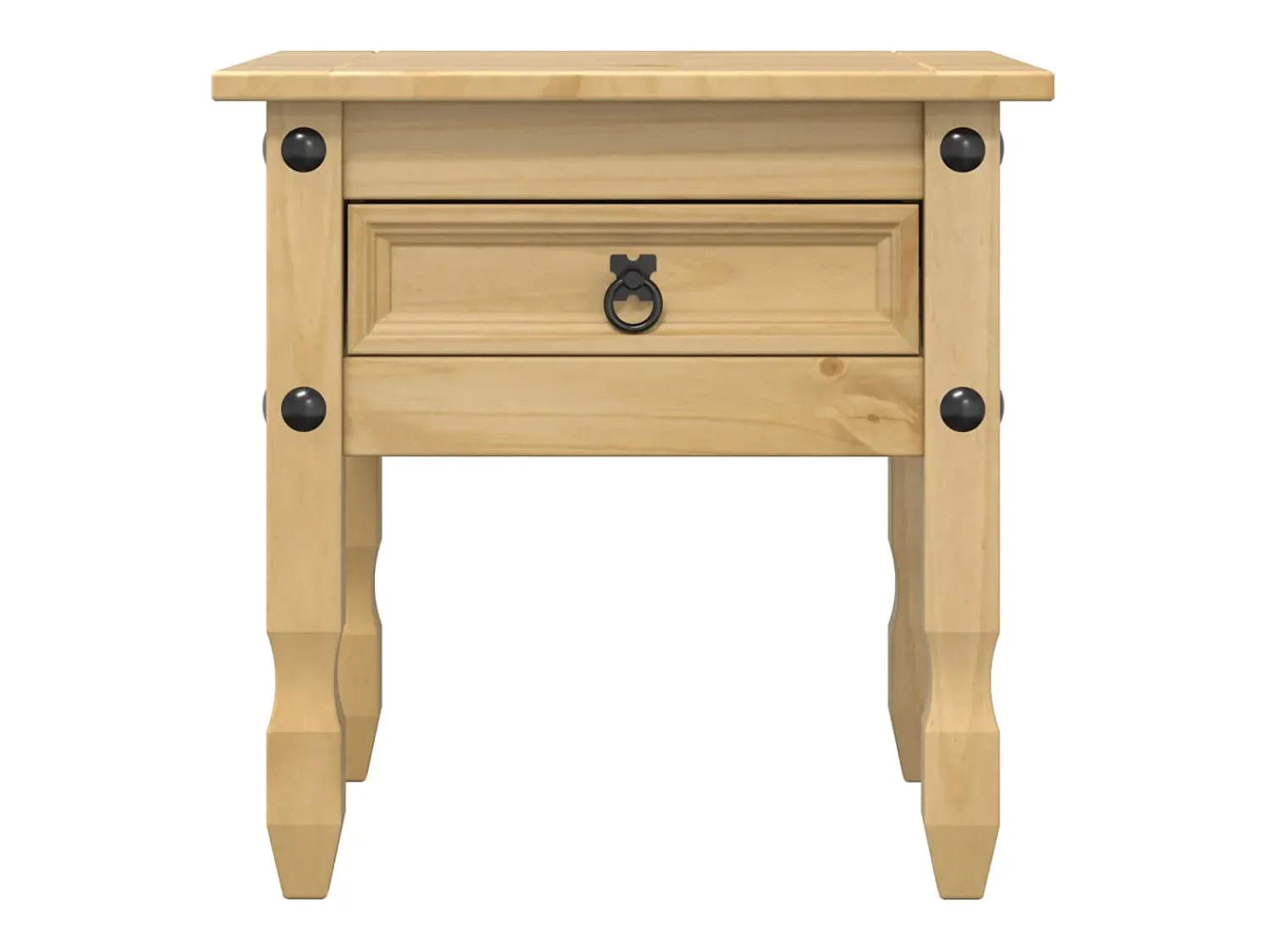 Outlet Mesa de apoio Corona 50x50x50 cm madeira de pinho maciça PT498756 Castanho