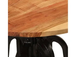 Mesa De Apoio* Mesa de apoio 60x(42-62) cm acácia maciça e ferro fundido PT277128 Castanho